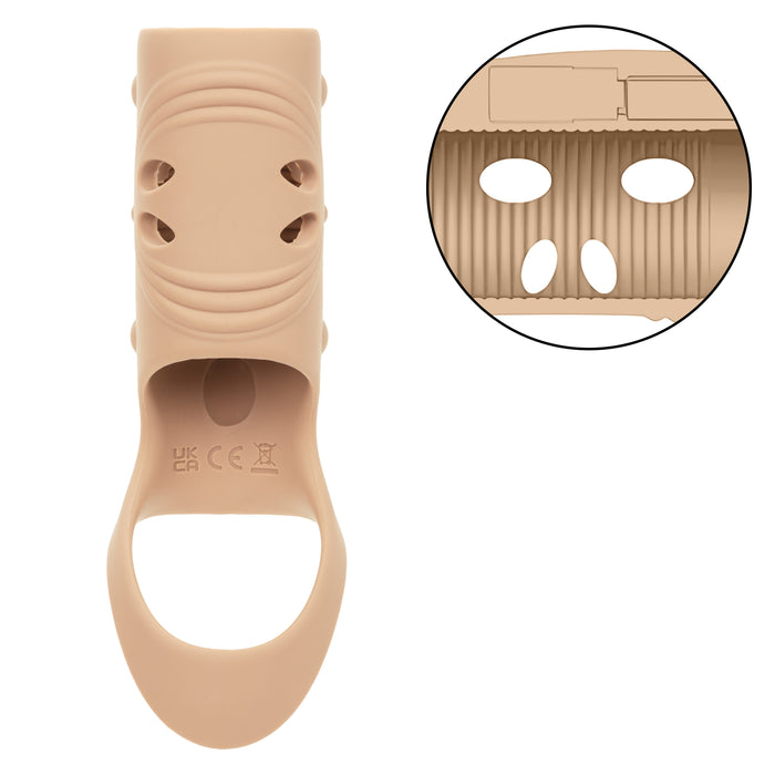 Performance Maxx Open-Ended Vibrating Penis Sleeve & Erection Support - Light