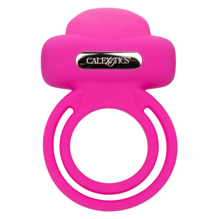 Silicone Dual Clit Flicker Vibrating Cock Ring for Couples