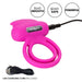 Silicone Dual Clit Flicker Vibrating Cock Ring for Couples