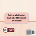 A sign on the wall reads, "Scissoring Adult Humor Book by Jen Jenivive is NOT intended for children!" Below is a red "18+ Adults Only" label and a barcode—perfect as a cheeky humor novelty gift.