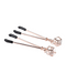 Sex And Mischief Brat Pearl Nipple Clips - Rose Gold laying sideways 