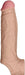 The Shaft Model F Ultra-Realistic 8 Inch Silicone Penis Sleeve with Ball Strap in Vanilla is shown vertically against a white background, featuring a lifelike flesh tone, detailed veins, and a pink tip.