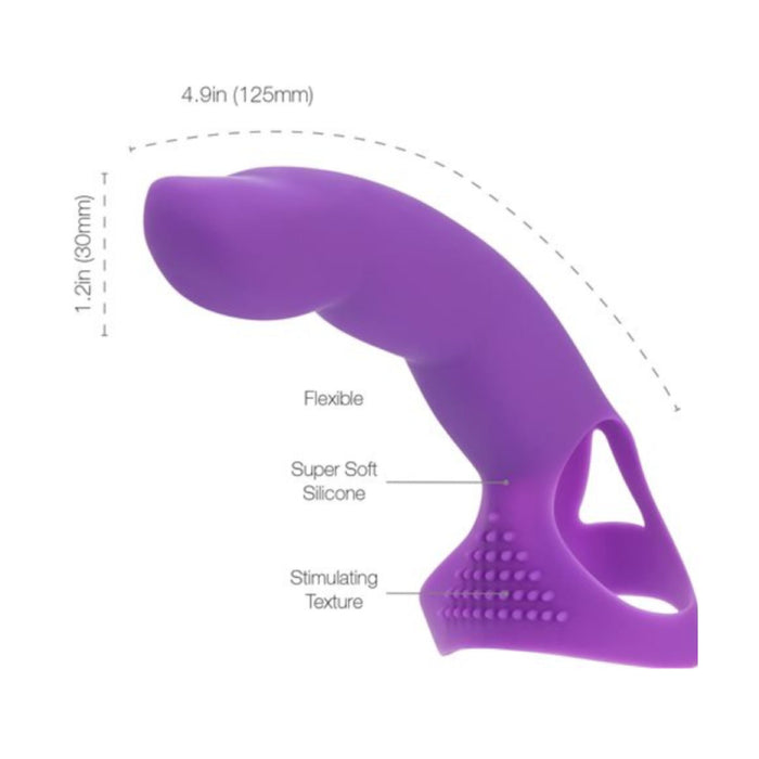Simple and True Purple Silicone G-Spot Finger Extender