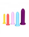 Sinclair Select Silicone Vaginal Dilator Set 5 sizes and colors next to each other 