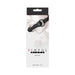 A monochrome packaging image displays a person wearing the "Sinful Silicone Bar Gag" by NSnovelties, with an adjustable vinyl strap and nickel-free hardware. The background is light gray, and the product and brand names are in bold text.
