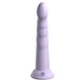 The Slim Seven 7 Inch G-Spot & Prostate Tapered Purple Silicone Dildo features a light purple, slim design with a rounded, tapered tip and three raised bulbs along the shaft, plus a sturdy suction cup base for hands-free use.