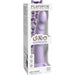 The Slim Seven 7 Inch G-Spot & Prostate Tapered Purple Silicone Dildo is boxed with product details and branding, featuring a clear window that reveals part of the slim dildo inside.