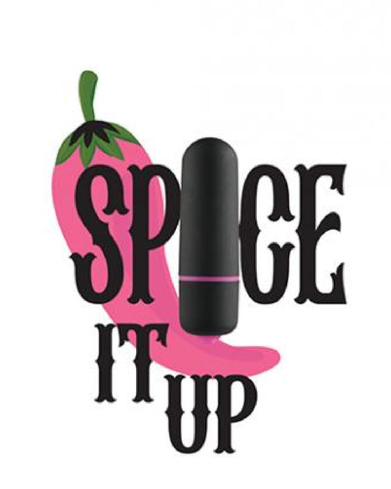 Spice it Up Naughty Greeting Card with Mini Bullet Vibrator with chili pepper 