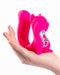 Screaming Squirrel Air Pulsation Clitoral and G Spot Vibrator in model's hand 