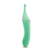 The Stella Double Ended G-Spot & Clitoral Vibrator is a green, curved personal massager made of smooth silicone with a rounded tip, G-spot vibrations, and a thin gold accent line near the top.