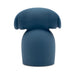 The Stroke Silicone Penis Play Wand Attachment is a blue silicone accessory for massage wands with a rounded top and two flexible ear-like extensions, embossed with "le WAND," designed for creative penis play.