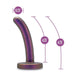 The Surrender Small 4.75 Inch Purple Silicone Beginner & Pegging Dildo is shown with measurement lines, highlighting its 0.75-inch width, 4.25-inch insertable length, and flared base—ideal for pegging beginners.