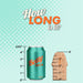 A 4.83-inch tall Betty Soda can is shown next to the Sweet n Small Slim 4 Inch Purple Dildo with Suction Cup, both with measurement marks. The text reads "How LONG is it?.