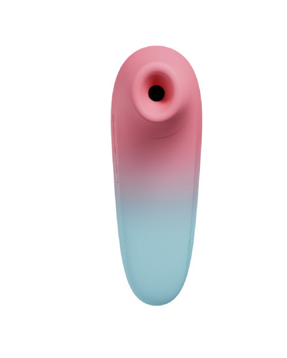 Lovense Tenera 2 Bluetooth Clitoral Air Stimulator pink and teal front view 