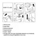 Step-by-step instructions show how to use the Tenga Egg Disposable Penis Masturbator - Cubic: remove film, open egg, take out lube, apply inside, and insert. This disposable sleeve stretches to fit any size.