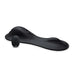 The Cowgirl Rodeo Rumbler Grinding Sex Machine features a black, contoured ergonomic pad for hands-free use, shown with a compact oval remote control featuring three buttons.