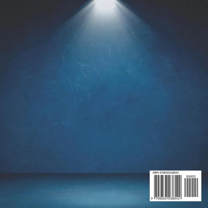 A dark blue background is lit by a bright spotlight from above. A barcode appears in the lower right, hinting at The Cream Pie Adult Humor Book by Jen Jenivive—a playful, cheeky novelty gift perfect for those who love adult humor.
