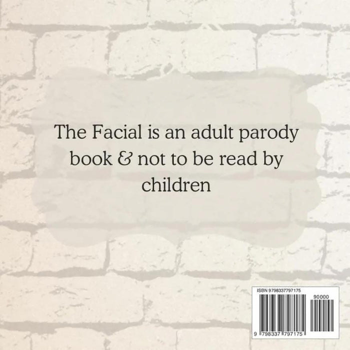 A playful cover for "The Facial Adult Humor Book by Jen Jenivive" stands out against a brick wall, featuring a warning that it's not for children. With an ISBN and barcode, it's the perfect cheeky, adult-themed gift for anyone who enjoys bold humor.