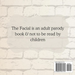 A playful cover for "The Facial Adult Humor Book by Jen Jenivive" stands out against a brick wall, featuring a warning that it's not for children. With an ISBN and barcode, it's the perfect cheeky, adult-themed gift for anyone who enjoys bold humor.