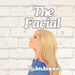 Illustration of a woman with long blonde hair in profile, looking up against a white brick wall. "The Facial Adult Humor Book by Jen Jenivive"—a playful adult-themed gift.