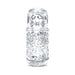The Handy Dream Collection Chrysm Sleeve is a clear, textured silicone stroker with a cylindrical, bumpy design for enhanced sexual stimulation and intensified anal penetration sensations.