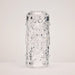 The Handy Mermaid Collection Pearl Sleeve stands upright against a plain, light background—a clear cylindrical glass piece featuring textured, bubble-like patterns reminiscent of real pearls.