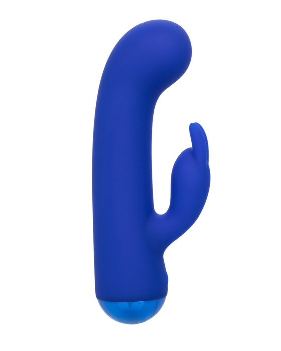 Thicc Chubby Bunny Vibrator blue thick vibrator side view 
