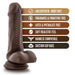 The Top Gun Tommy Lifelike 6 Inch Dark Tone Dildo with Suction Cup is lab certified body safe, fragrance & paraffin free, latex & phthalate free, has a soft realistic feel, and is strap-on harness compatible.