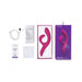 The We-Vibe Nova 2 Powerful Flexible G-Spot Rabbit Vibrator set includes a pink dual-stimulation vibrator in a white tray, purple box, USB charging cable, satin pouch, lubricant packet, and user manual—all arranged on a white background.