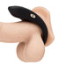 Black silicone We-Vibe Verge 2 vibrating cock ring worn on a skin-toned anatomical model for stimulation.