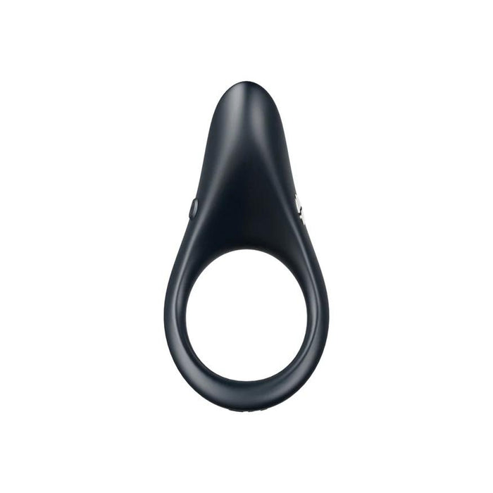 Black silicone We-Vibe Verge 2 vibrating cock ring with a flexible, teardrop-shaped design for wearable stimulation.