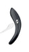 Black silicone We-Vibe Verge 2 cock ring with silver control buttons and a white magnetic charging cable.