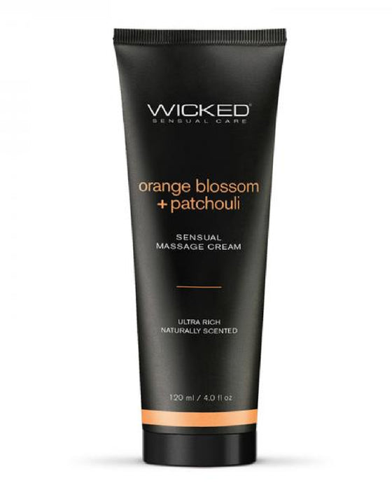 Wicked Orange Blossom ad Patchouli Massage Cream  black tube 