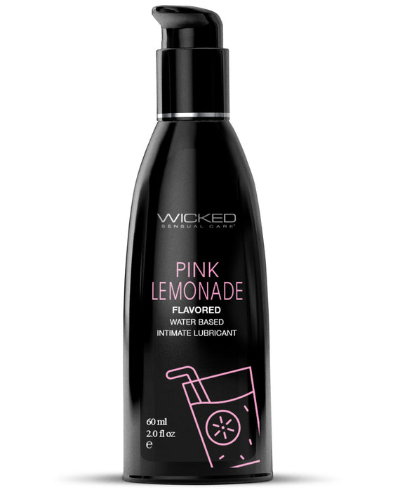 Wicked PInk Lemonade Flavored Lubricant 2 oz  black bottle pink writing 