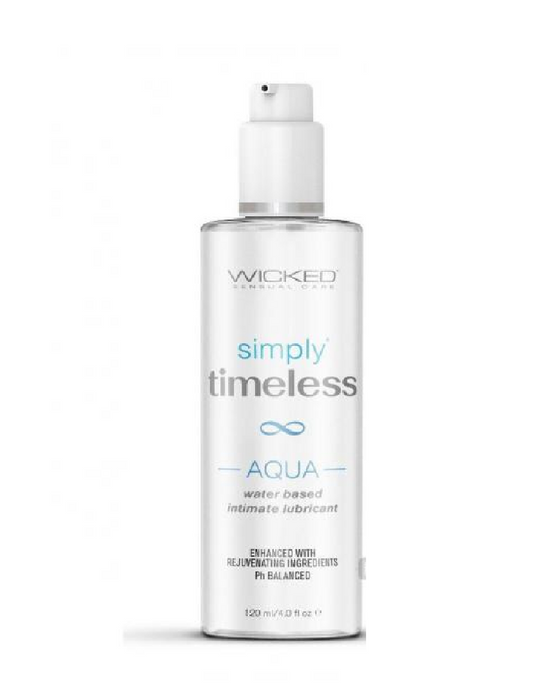 Wicked Simply Timeless Aqua Lubricant - 4 oz white bottle 