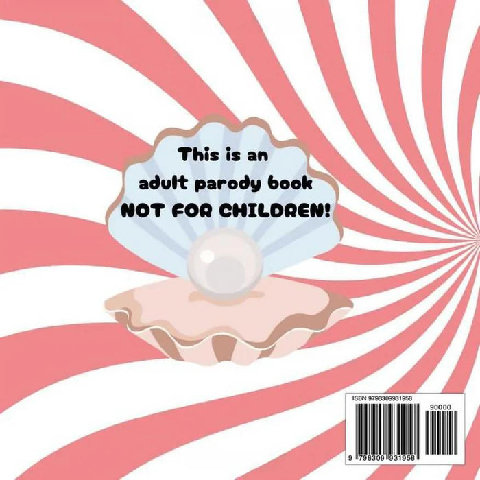 The cover of "Will You Eat My Clam? Adult Humor Book by Jen Jenivive" has a pink and white spiral background with an open clam and pearl. The clam reads, "This is an adult parody book NOT FOR CHILDREN!" A barcode appears in the lower right corner.
