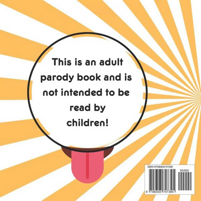 A yellow and white sunburst with a cartoon speech bubble and tongue adds playful humor to "Will You Suck My Lollipop? Adult Humor Book by Jen Jenivive." Text: "This is an adult parody book and is not intended to be read by children!" Barcode below.