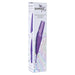 A white box with colorful swirls showcases the Zumio X2 Rotating Clitoral Stimulator, a sleek purple massager with a fine tip for precise clitoral pleasure, beside the phrase “Experience exploration with rotation, not vibration.”.