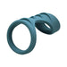 The Adam & Eve Ridged Cock Cage with Shaft Support is a teal, stretchy silicone double-ring cock ring with a ribbed, textured design, shown on a white background.