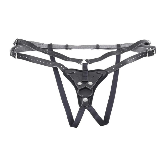 Aurora High Waisted Adjustable Strap on Harness by Sportsheets isolated on a white background.