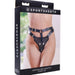 Product packaging showcasing the Sportsheets Aurora High Waisted Adjustable Strap on Harness.
