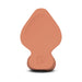 The b-Vibe Slipskin Ultra Realistic Girthy 9 Inch Medium Tone Silicone Dildo features a lifelike caramel color, broad flat base with an embossed "b" logo, and a tapered tip. Made from realistic silicone for an authentic look and feel.