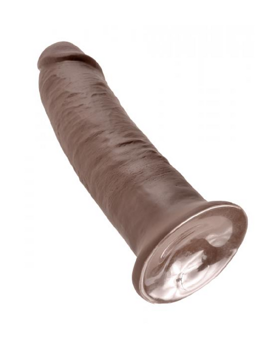 King Cock 10 Inch Suction Cup Dildo - Chocolate