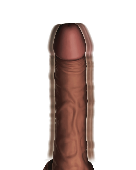 King Cock Plus 7.5 Inch Thrusting Heating Cock with Balls - Chocolate
