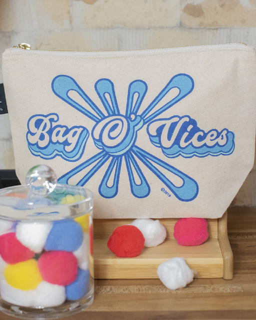 Bag O Vices Printed Zip Up Storage Bag