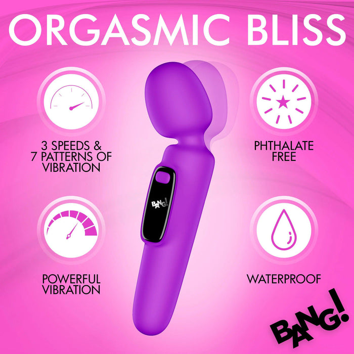 Bang! First Time Silicone Wand Vibrator with Digital Power Display BTB Shop Bang! First Time Silicone Wand Vibrator with Digital Power Display BTB Shop