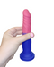 Bisexual Pride 7.5 Inch Silicone Suction Cup Dildo