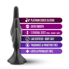Luxe Beginner 3 Plug Anal Trainer Set - Various Colors