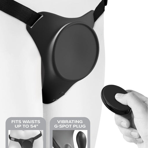 Body Dock G-Spot Pro Suction Cup Harness + Vibrator