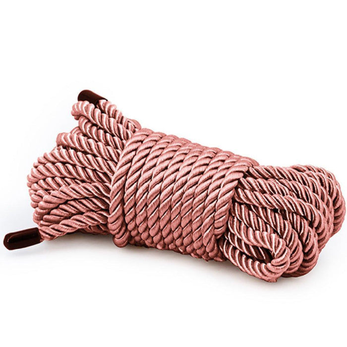 Bondage Couture Rope 25 Feet - Rose Gold  bundled up on white background 